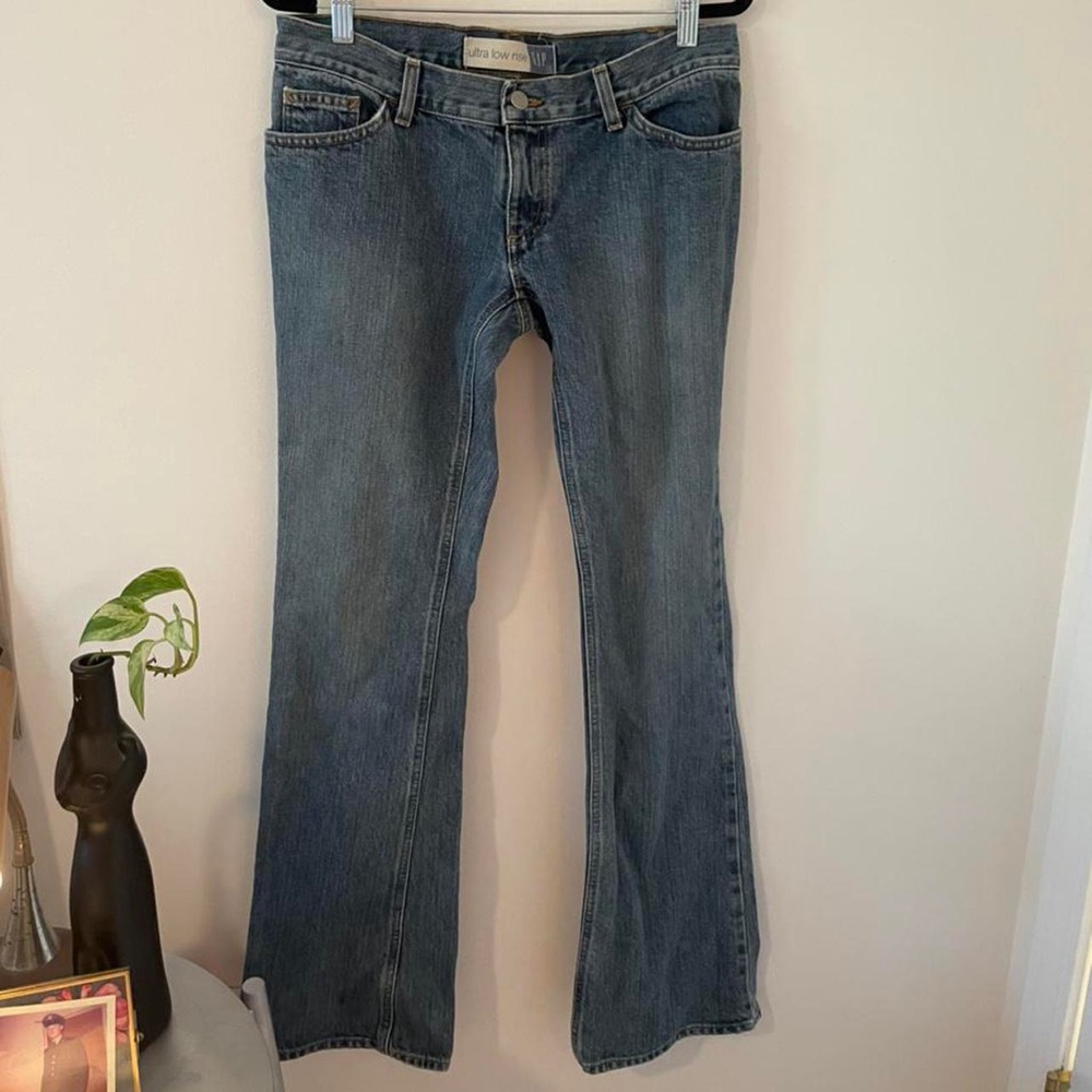 low rise flare jeans